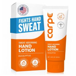 Carpe Sweat Absorbing Hand Lotion. A dermatologist-recommended smooth lotion that helps stop hand sweat.